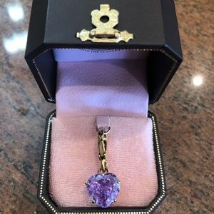 Juicy Couture Amethyst heart charm NEW
